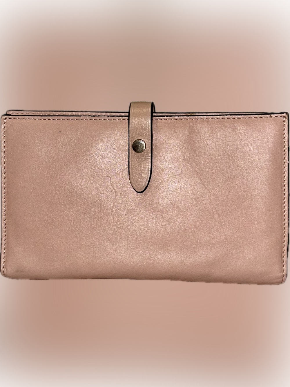 Genuine Leather Pale Pink Women's Wallet/Clutch
